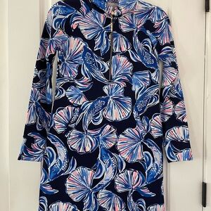 Lilly Pulitzer Blue and Pink Floral Dress